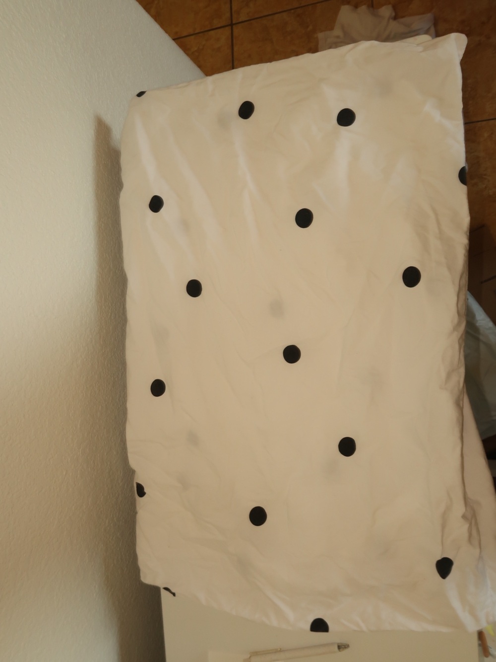 kate spade Cream and Black Polka Dot pillow case